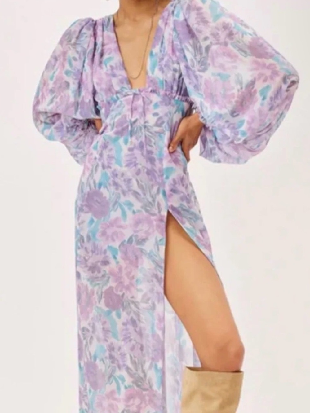 For Love & Lemons Shelly Floral Midi Dress
